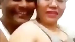 Desi couple pressing boobs