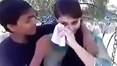 Indian teen kissing and pressing boobs in public